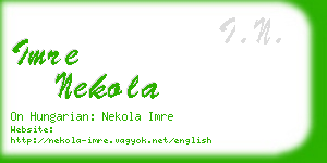 imre nekola business card
